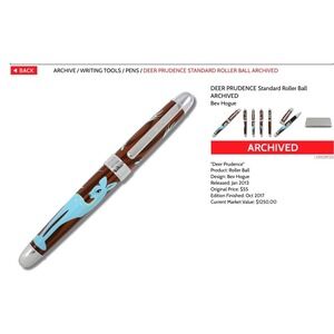 ACME Deer Prudence Rollerball Pen Bev Hogue Artist Design Limited Edition refill